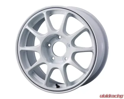 Weds WedsSport TC105X Gravel Wheel 15x6.5 5x114.3 35mm White w/ Blue Line - 73945