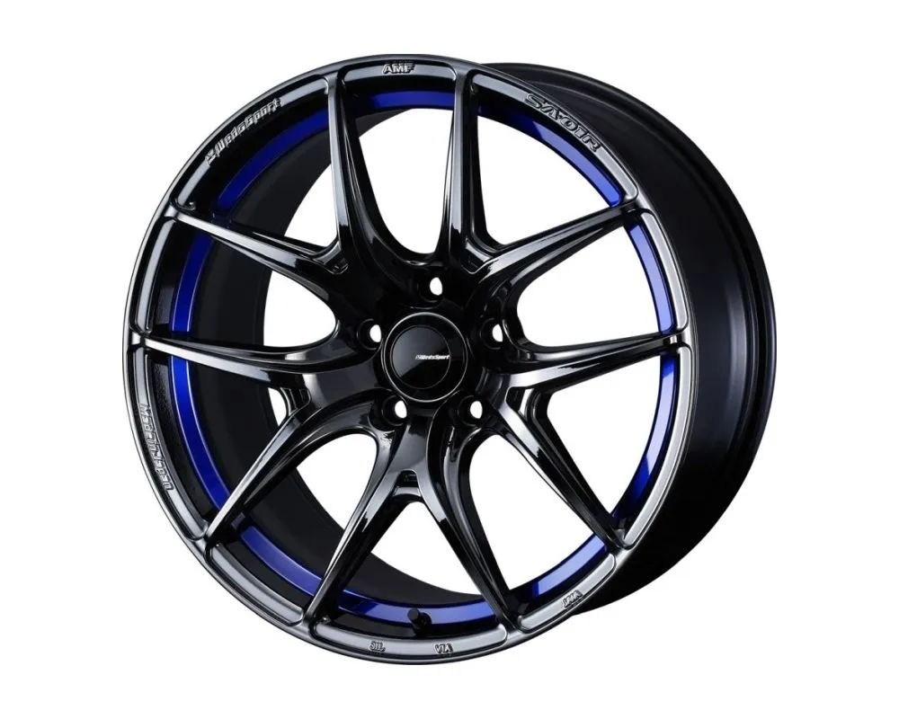 Weds WedsSport SA-01R Wheel 18x9.5 5x114.3 38mm Blue Light Chrome II - 74701