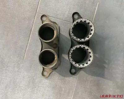 Capristo Exhaust Carbon Fiber Shell Exhaust Red Tip OEM Muffler Porsche 991.2 GT3 | RS 2018-2019 - 02PO08603010-R