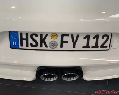 Capristo Exhaust Carbon Fiber Shell Exhaust Silver Tip OEM Muffler Porsche 991.2 GT3 | RS 2018-2019 - 02PO08603010-S