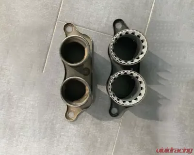 Capristo Exhaust Carbon Fiber Shell Exhaust Silver Tip OEM Muffler Porsche 991.2 GT3 | RS 2018-2019 - 02PO08603010-S