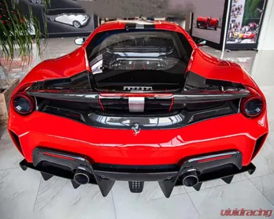 Capristo Exhaust Carbon Fiber Rear Diffuser Ferrari 488 Pista 2019-2021 - 03FE08710049LG