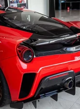 Capristo Exhaust Matte Carbon Fiber Rear Diffuser for Ferrari 488 Pista 2019-2021                                     - 03FE08710049LM - Image 2