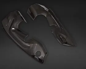 Capristo Exhaust Carbon Engine Compartment Side Covers Matte Ferrari F8 Spider 2020-2022