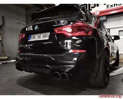 Capristo Exhaust Valved Exhaust System w/ 200 Cell Sport Cat Mid Pipes & Carbon Fiber Tips BMW X3M Competition - 02BM12503001