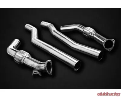 Capristo Exhaust Black Valved Exhaust with Bevelled Carbon Fiber Tips Audi RS6 | RS7 C8 2019-2024 - 02AU01903036-B
