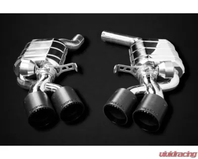 Capristo Exhaust Black Valved Exhaust with Carbon Fiber Tips Audi RS6 | RS8 C8 2019-2024 - 02AU01903037-B