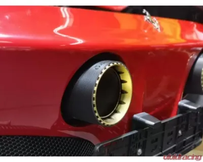 Capristo Exhaust Black Carbon Exhaust Tips Ferrari SF90 2020-2024 - 02FE12703002-B