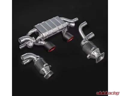 Capristo Exhaust Black 250 Cell Sports Cats Valved Exhaust with Carbon Tips (CES3) Porsche 991.2 Carrera | GTS - 02PO03903035-B
