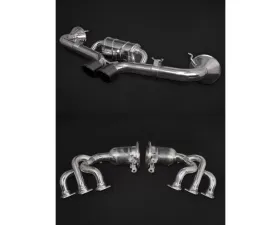 Capristo Exhaust Black 250 Cell Headers Valved Exhaust with Carbon Tips (OE Actuators) Porsche 992 GT3 | RS 2022+