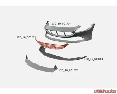 Capristo Exhaust Carbon Fiber Front Bumper Grille Ferrari Roma 2020-2023 - 03FE13010001-03