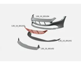 Capristo Exhaust Carbon Fiber Front Bumper without Attachments Ferrari Roma 2020-2023
