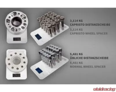 Capristo Wheel Spacers 11mm Front / 17mm Rear (Circle Shape) with Titanium Wheel Bolts Ferrari 488/F8/SF90 2019-2023 - 01FE08703017