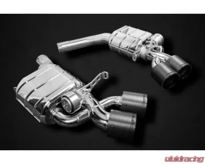 Capristo Exhaust OE Actuators Valved Exhaust System w/ Carbon Fiber Tips Audi RS6 C8 2019-2025 - 02AU01903037
