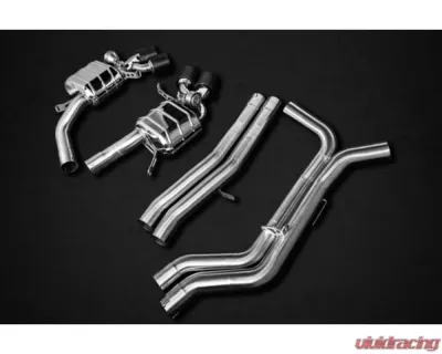 Capristo Exhaust OE Actuators Valved Exhaust System w/ Carbon Fiber Tips Audi RS6 C8 2019-2025 - 02AU01903037