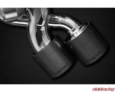 Capristo Exhaust OE Actuators Valved Exhaust System w/ Carbon Fiber Tips Audi RS6 C8 2019-2025 - 02AU01903037