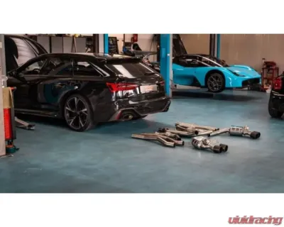 Capristo Exhaust OE Actuators Valved Exhaust System w/ Carbon Fiber Tips Audi RS6 C8 2019-2025 - 02AU01903037