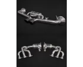 Capristo Exhaust Set 250 Cell Headers & Valved Exhaust System w/ Carbon Tips & OE Actuators Porsche 992 GT3 2022