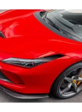 Capristo Exhaust Carbon Fiber Front Spoiler & Side Air Guides Set Ferrari F8 Tributo | Spider 2020-2022                                     - 03FE12310004LG - Image 2