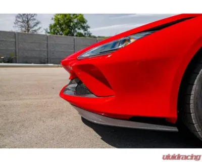 Capristo Exhaust Carbon Fiber Front Spoiler & Side Air Guides Set Ferrari F8 Tributo | Spider 2020-2022 - 03FE12310004LG
