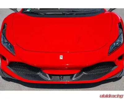 Capristo Exhaust Carbon Fiber Front Spoiler & Side Air Guides Set Ferrari F8 Tributo | Spider 2020-2022 - 03FE12310004LG