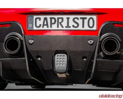 Capistro Exhaust Red Carbon End Pipe Shells Ferrari 488 Pista 2019-2021 - 02FE08703023-R