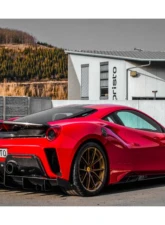 Capistro Exhaust Red Carbon End Pipe Shells Ferrari 488 Pista 2019-2021                                     - 02FE08703023-R - Image 4