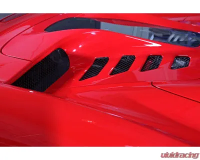 Capistro Exhaust Primed Top | Clear Gloss Bottom Carbon and Glass Bonnet Raw Ferrari 458 Spider 2011-2015 - 03FE004100063L