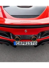 Capistro Exhaust Gold Twin Tailpipe Carbon Conversion Ferrari 296 GTB | GTS 2021-2025                                     - 03FE13810003-G - Image 4