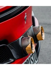 Capistro Exhaust Gold Twin Tailpipe Carbon Conversion Ferrari 296 GTB | GTS 2021-2025                                     - 03FE13810003-G - Image 5