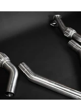 Capristo Exhaust OE Actuators Valved Catback Exhaust System w/ Capristo Carbon with Silver Tips Audi S8 D5                                     - 02AU09403014-CS - Image 3