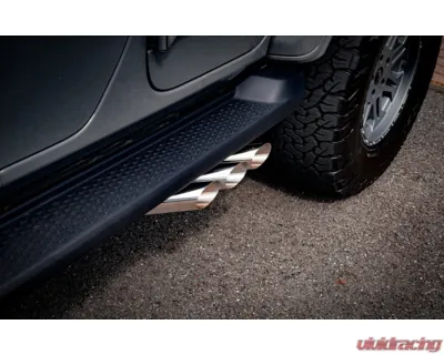 Capristo Exhaust Triple Tip Valved Exhaust w/ 250 Cell Sport Cat Downpipes Jeep Wrangler 4xe - 02JE12003002