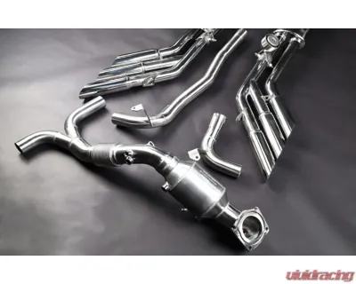 Capristo Exhaust Triple Tip Valved Exhaust w/ 250 Cell Sport Cat Downpipes Jeep Wrangler 4xe - 02JE12003002
