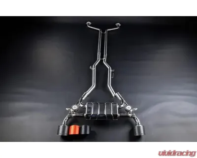 Capristo Exhaust Valved Exhaust System for 2023-2024 Nissan Z RZ34 with Carbon Red Tips - 02NI13603001-CR