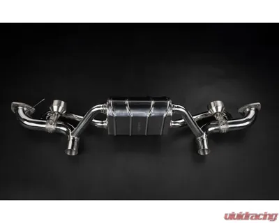 Capristo Exhaust OPF Replacement 100 Cell Valve Muffler & Performance Headers Set w/ Wicrom Tips Porsche 718 GT4RS - 02PO01003036