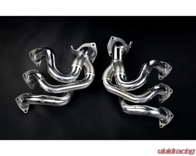 Capristo Exhaust OPF Replacement 100 Cell Valve Muffler & Performance Headers Set w/ Wicrom Tips Porsche 718 GT4RS - 02PO01003036