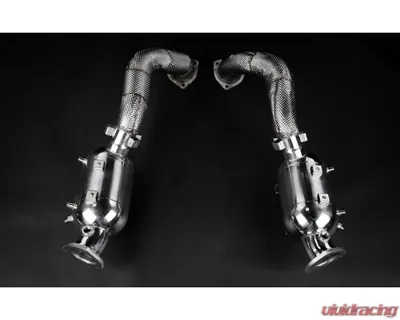Capristo Exhaust OPF Replacement 100 Cell Valve Muffler & Performance Headers Set w/ Wicrom Tips Porsche 718 GT4RS - 02PO01003036