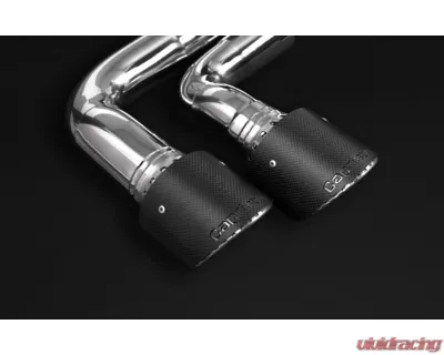 Capristo Exhaust OE Actuators Valved Exhaust w/ Middle Silencer Race & Carbon Black Tips Porsche 536 Cayenne Turbo | Turbo E-Hybrid | GTS 2019+ - 02PO07703037-B