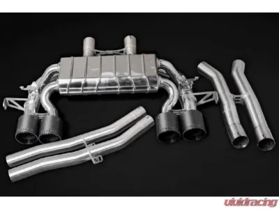 Capristo Exhaust Valved Exhaust, Middle Silencer Spare & Wicrom Tips (OE Actuators) - 02BM07403025-S