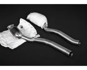 Capristo Exhaust Downpipes with Sport Cats for Ferrari F12, F12TDF, 812 SuperFast, T309 Stainless Steel