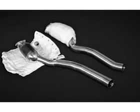 Capristo Exhaust OPF 100 Cell Sport Cat Downpipes for Ferrari 812 2021+ T309 Stainless Steel