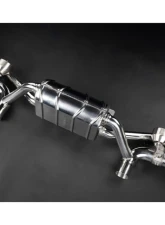 Capristo Exhaust PSE Valved Muffler w/ Black Slanted Wicrom Tips Porsche 718 GT4RS                                     - 02PO01003031-B - Image 2