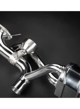 Capristo Exhaust PSE Valved Muffler w/ Black Slanted Wicrom Tips Porsche 718 GT4RS                                     - 02PO01003031-B - Image 3