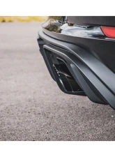 Capristo Exhaust PSE Valved Muffler w/ Black Slanted Wicrom Tips Porsche 718 GT4RS                                     - 02PO01003031-B - Image 5