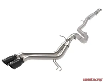Takeda 2-1/2" - 3" 304 Stainless Catback Exhaust System w/ Black Tips Hyundai Veloster L4 1.6L 2013-2017 - 49-37018-B