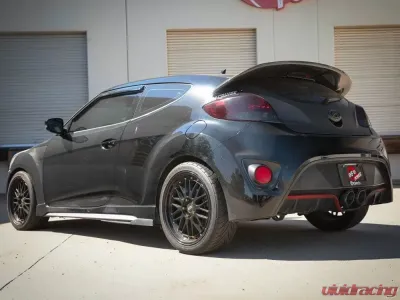 Takeda 2-1/2" - 3" 304 Stainless Catback Exhaust System w/ Carbon Fiber Tips Hyundai Veloster L4 1.6L 2013-2017 - 49-37018-C