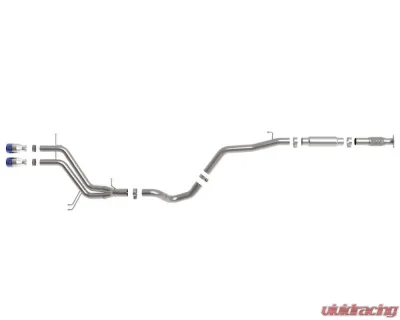 Takeda 2-1/2" - 3" 304 Stainless Catback Exhaust System w/ Blue Flame Tips Hyundai Veloster L4 1.6L 2013-2017 - 49-37018-L