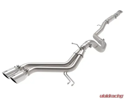 Takeda 2-1/2" - 3" 304 Stainless Catback Exhaust System w/ Polished Tips Hyundai Veloster L4 1.6L 2013-2017 - 49-37018-P