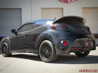 Takeda 2-1/2" - 3" 304 Stainless Catback Exhaust System w/ Polished Tips Hyundai Veloster L4 1.6L 2013-2017 - 49-37018-P