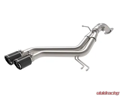 Takeda 2-1/2" 304 Stainless Axle-Back Exhaust System w/ Carbon Fiber Tips Hyundai Veloster L4 1.6L 2013-2017 - 49-37019-C